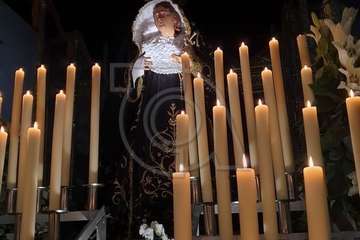 Los 8 pasos de la procesión del Viernes Santo, a punto en la Basílica de Telde (Foto TA)